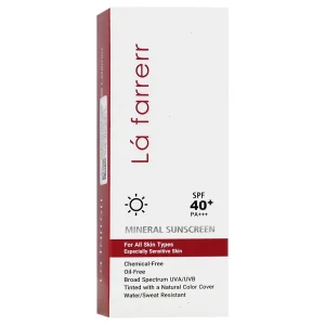 کرم ضد آفتاب مینرال انواع پوست SPF40 (رنگی)