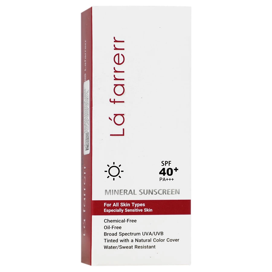 کرم ضد آفتاب مینرال انواع پوست SPF40 (رنگی)