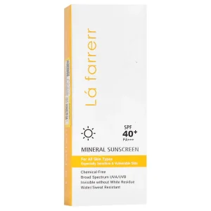 کرم ضد آفتاب مینرال انواع پوست SPF40 (بی رنگ)