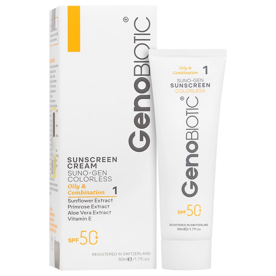 کرم ضد آفتاب پوست های چرب SPF50 سانو ژن (بی رنگ)